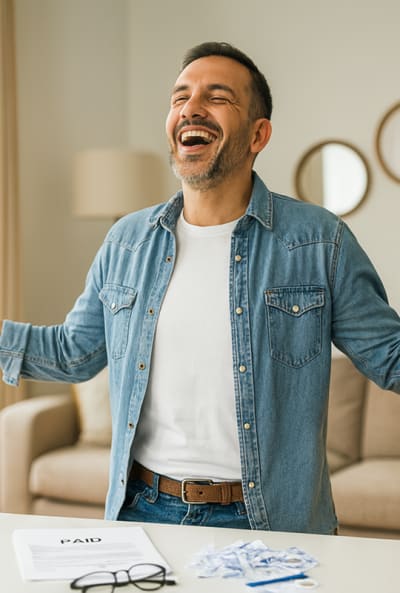 Happy homeowner smiling