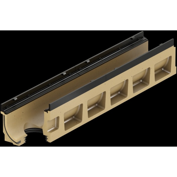 ACO SD100 Rinne Typ 20.0.2 mit Auslauf DN100 mm 1000 mm Guss-thumbnail