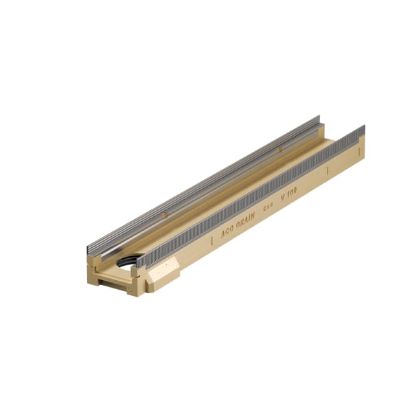 ACO Multiline V100S Flachrinne 1000 mm 10 cm mit Dichtung Stahl verzinkt-thumbnail