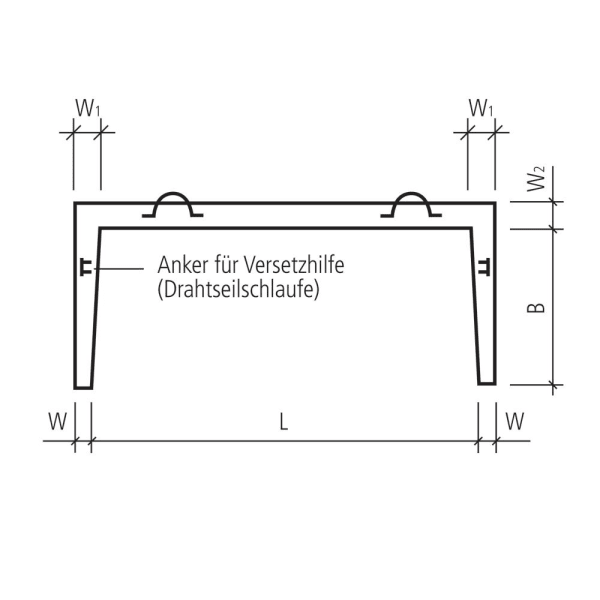 Lichtschacht, LW 170 x 60, bewehrt, H 20 -thumbnail