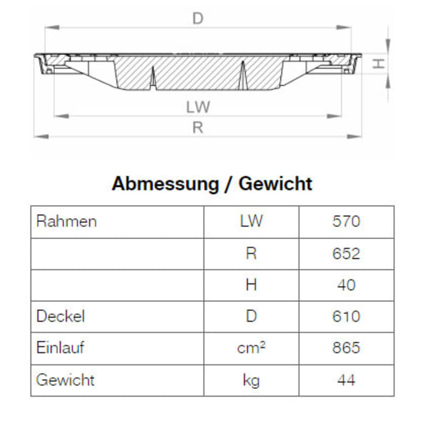 BGS Guss Strassenrost geschlitzt Nr. 635-60 B125-thumbnail