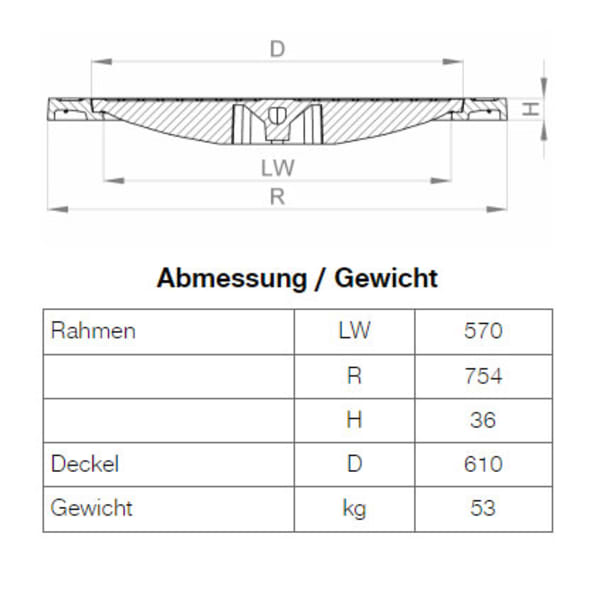 BGS Vollguss-Abdeckung Nr. 115-60PC mit Pickelloch B125-thumbnail