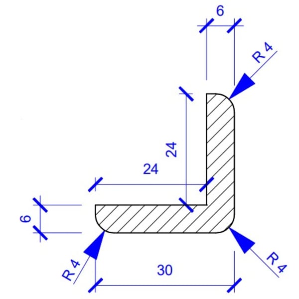 Eckschutzleiste Profil 11 Fichte 30 x 30 mm 2.48 m-thumbnail