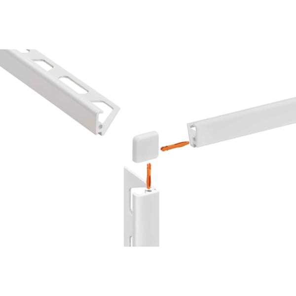 Schlüter Schiene AC 100 Alu BW brillantweiss 2,5 m-thumbnail