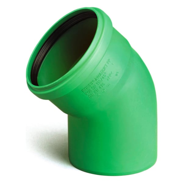 Rehau PP Bogen SN 8 300 mm  30 Grad grün-thumbnail