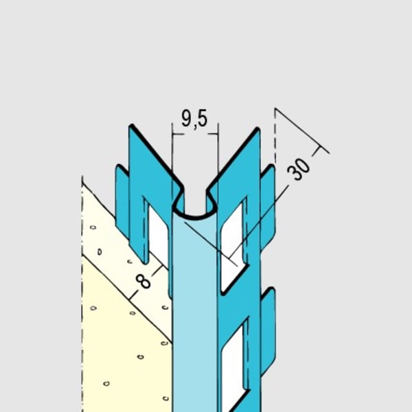 Kantenprofil Innenputz ab 8 mm rund breit-thumbnail