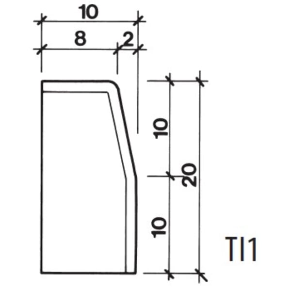 Silidur Trottoirstein weiss 100 cm TI 1-thumbnail