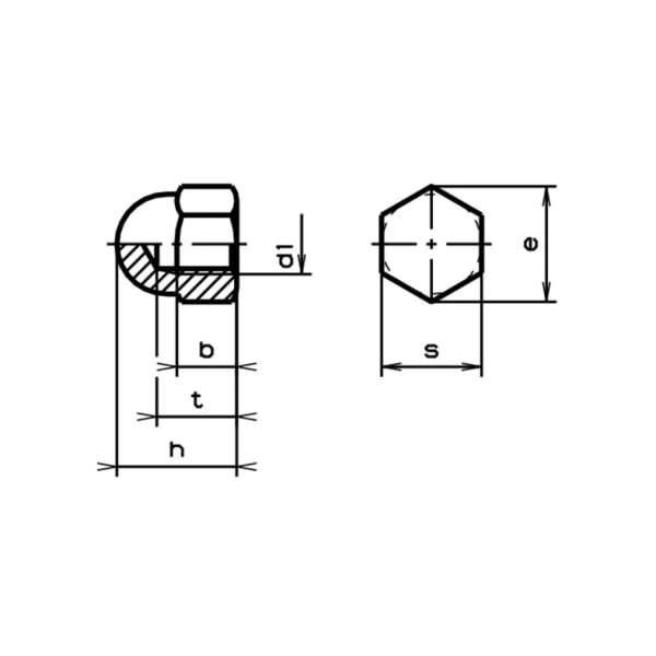 bestaPAC Hutmutter rostfrei M8 4 Stk.-thumbnail