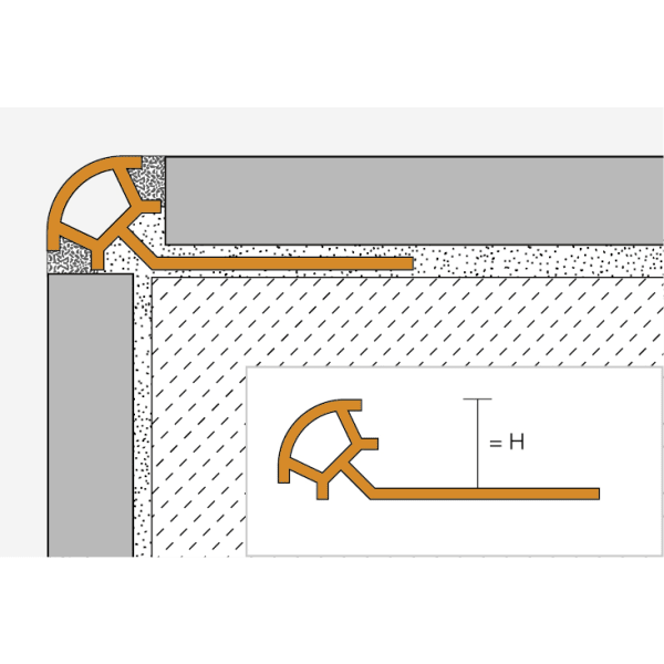 Schlüter Rondec PRO 100 PVC BW brillantweiss 2,5 m-thumbnail