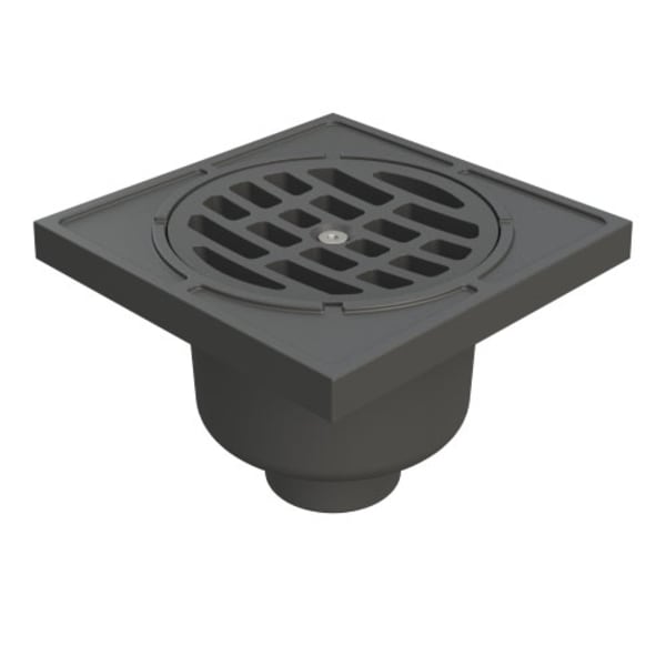 Guss Bodenablauf quadratisch 800-1-B 165/165 mm NW 125 mm-thumbnail