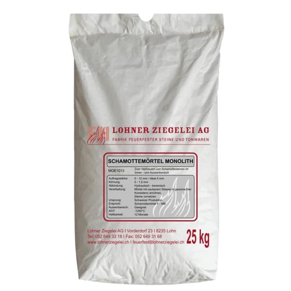 Schamottemörtel Monolith entspricht F-MB und CHM 25 kg-thumbnail