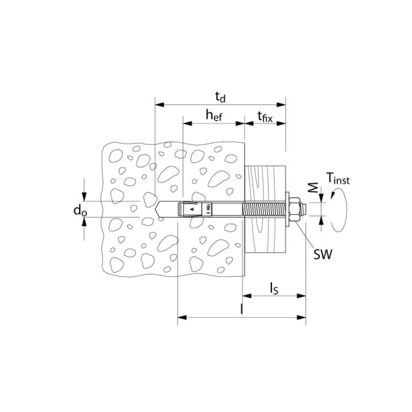Fischer Bolzenanker Stahl verzinkt FBN II 12/120 GS Länge 216 mm-thumbnail