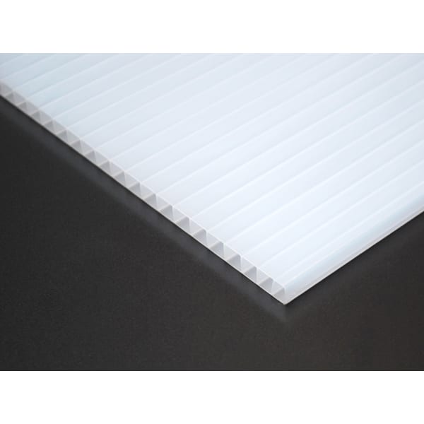 Polycarbonat Doppelstegplatte 10 mm opal / transparent 6.00 x 2.10 m -thumbnail