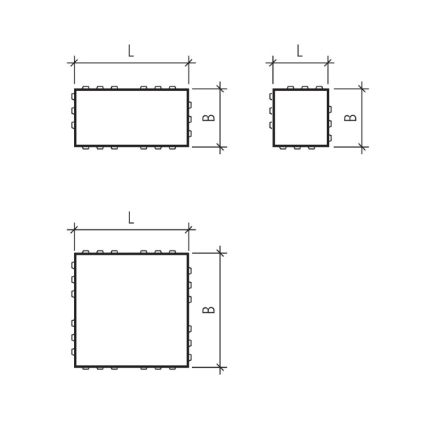 CARENA Pflasterstein, grau, vollkantig, L 25, B 25, H 6-thumbnail
