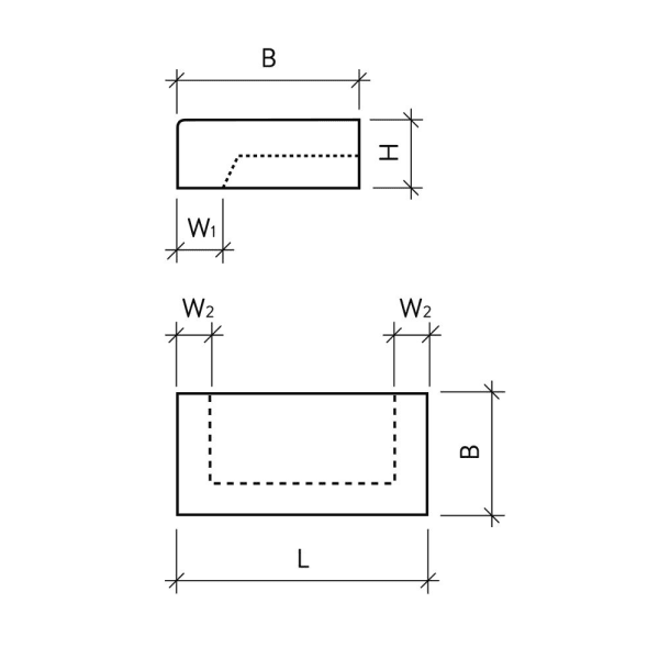 FROSTA Blockstufe 100/40/15 cm gestrahlt, grau-thumbnail