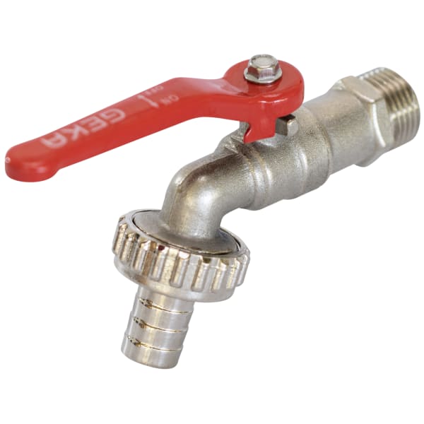 GEKA Kugelauslaufventil G 1/2 Messing vernickelt -thumbnail