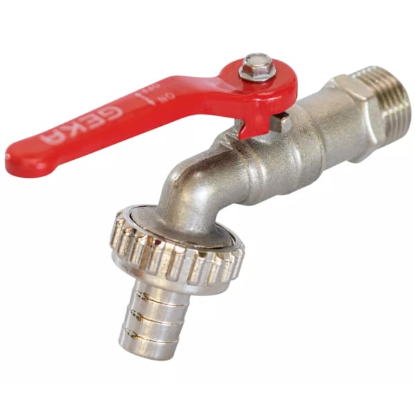 GEKA Kugelauslaufventil G 3/4 Messing vernickelt -thumbnail