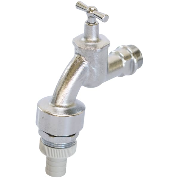 GEKA Auslaufventil G 1/2 mit Rückflussverhinderer matt verchromt-thumbnail