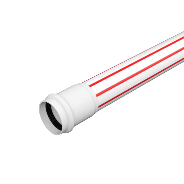 Streng LDPE M-KSR weissrot COEX C+S inkl. Dichtung Ø 72/60 mm 10 m-thumbnail