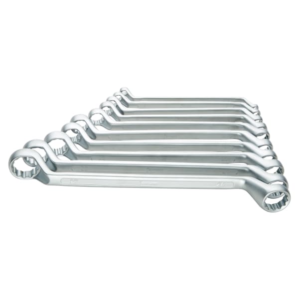 FORUM Doppelringschlüsselsatz gekröpft matt verchromt 10-teilig 6-27 mm-thumbnail