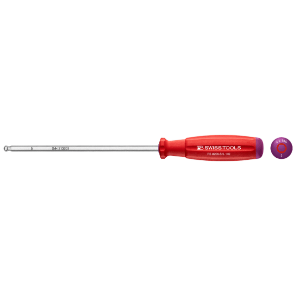 PB Innensechskant-Schraubenzieher PB 8206 SwissGrip Kugelkopf Gr. 5 140 mm-thumbnail