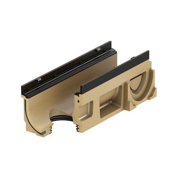 ACO SD100 Rinne Typ 0.2 mit Auslauf DN100 mm 500 mm Guss-thumbnail