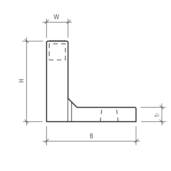 Perron Aufsatzelement Typ 43 bewehrt grau glatt gefast L 200 B 50 H 35 W 12 cm-thumbnail