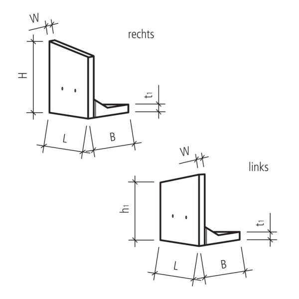 Perronwinkel Rampenstück Typ 8 Schrägstück links L 200 B 40 H 25-40 W 12 cm-thumbnail