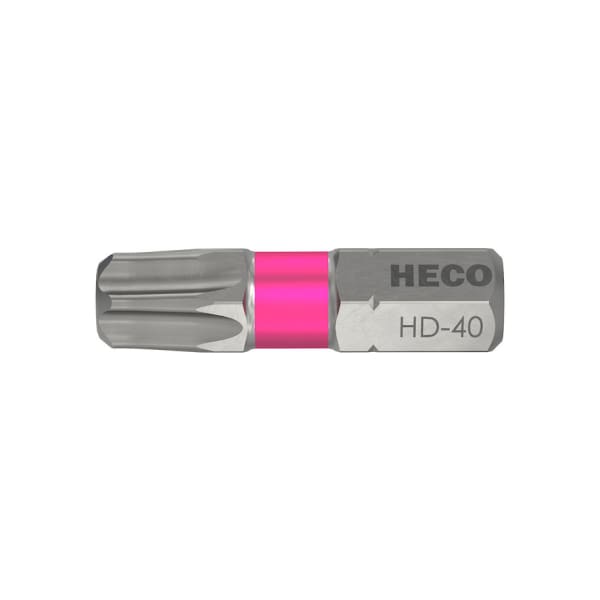 HECO Bits 25 mm HD T40 Farbring pink Blisterpackung mit 10 Stk.-thumbnail