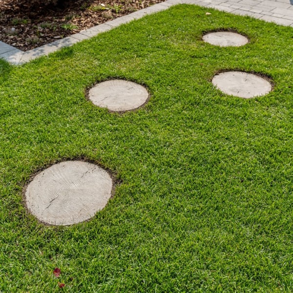 LENIA Schrittplatte rund naturgrau gerundet D 35-37.5 H 4 cm-thumbnail