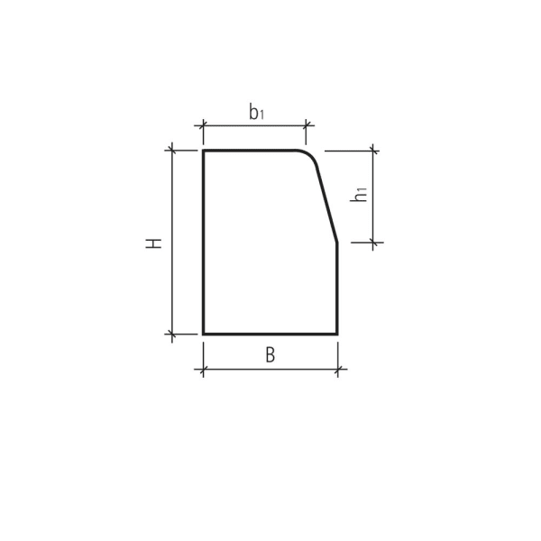Randstein grau ohne Vorsatz L 50 cm B 15 cm H 20 cm -thumbnail