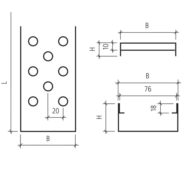 TERRAZZA Rinne NW 125 CrNi-Stahl L 2000 B 129 H 60 mm-thumbnail