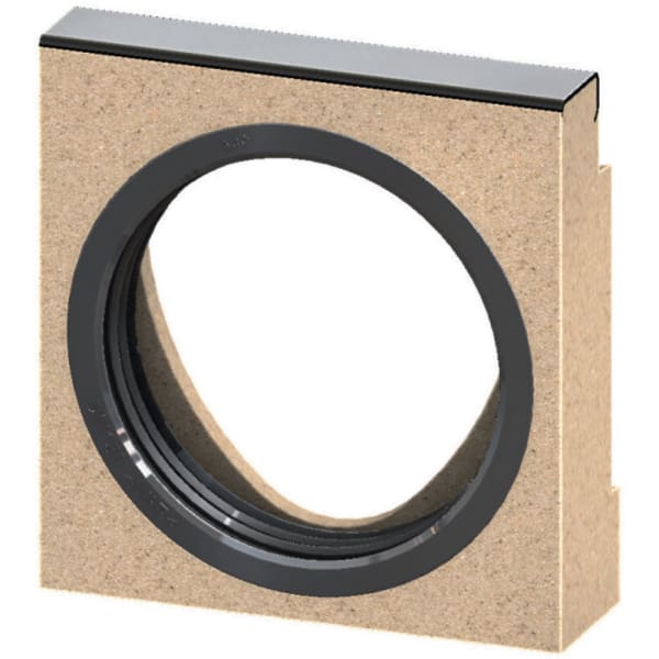 ACO SD200 Stirnwand für Rinnenende mit Auslauf DN200 mm zu Typ 0-thumbnail