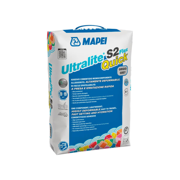 Mapei Ultralite S2 Flex Quick grau Leichtflexklebemörtel 15 kg-thumbnail