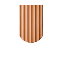 Biberschwanz Firstplatte 17/28 gewellt rund dunkelbraun (ZR)