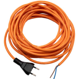 Anschlussleitung *CH* BQ rund verp. 10 m H05BQ-F 2X1.0 Orange 10 cm abgemantelt