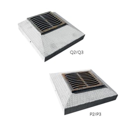 Strassenrost mit Betonrahmen