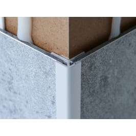 Alu Ausseneckprofil 90° silber eloxiert passend zu Stärke 3 mm L 3000 mm