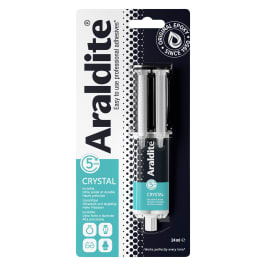 ARALDITE Zweikomponenten-Klebstoff Crystal 24 ml Spritze