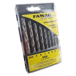 FAMAG Holzspiralbohrersatz HSS 8tlg. / 3-10 mm