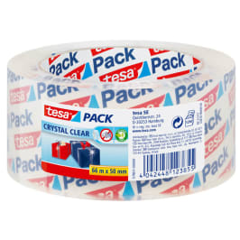TESA Packband Tesapack Crystal Clear 50 mm 66 m transparent