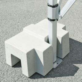 UNIVERSAL Gewichtsstein grau glatt Kanten gerundet L 40.5 cm B 25.5 cm H 17 cm 