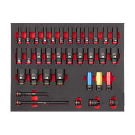 Milwaukee 1/2" SHOCKWAVE Schlagnüsse lang Einlage 34-teilige 