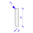 Deckleiste Profil Fichte 14 30 x 6 mm  roh