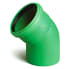 Rehau PP Bogen SN 8 125 mm  45 Grad grün