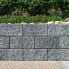 FELSMAUER Böschungselement L 48 cm Anfangs-/Schlussstein grau-schwarz strukturie