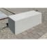 PARCO Sitzbank rechteckig grau gestrahlt gefast L 120 B 50 H 50 cm W 5 cm 