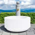Brunnenstock Rondo weiss gestockt mit Fase 