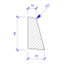 Eckstab Profil 20 Fichte (Gesimsleiste) 40 x 20 mm 2.48 m