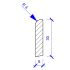 Eckleiste Profil 13 Fichte 1-seitig rund 30 x 6 mm 2.48 m